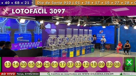 lotofácil 3097 resultado de hoje - Resultado Lotofácil 3097 de terça 